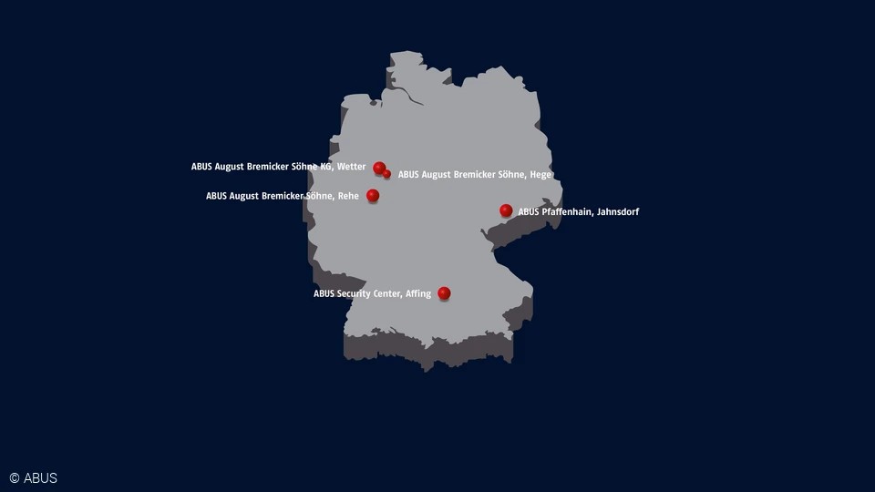 ABUS - Standorte Deutschland